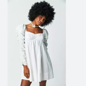 NWOT Free People Women's White Lindsay Rose Babydoll Dress